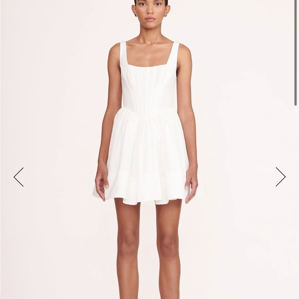 STAUD Landscape Dress White - Size 4